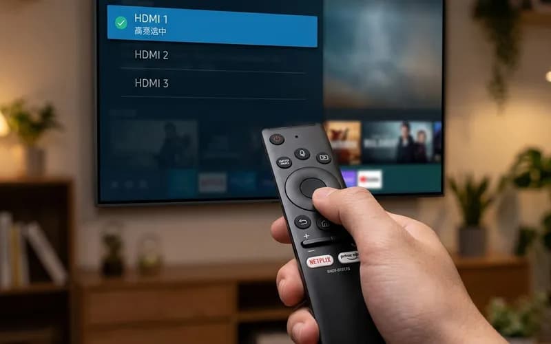 Selecionando entrada HDMI na Smart TV Samsung pelo controle remoto