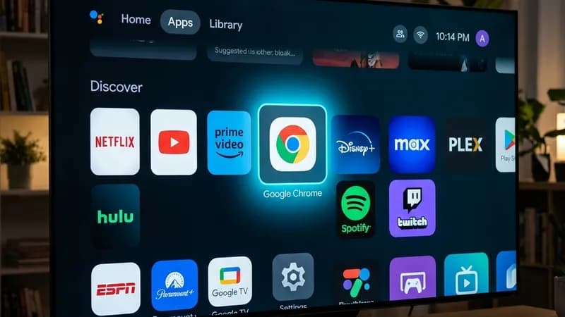 Abrindo o navegador Chrome no TV Box Android