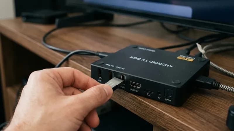 Inserindo pen drive USB no TV Box Android para instalar Cinegato TV